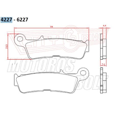Fékbetét V BRENTA FT4227 szinter első