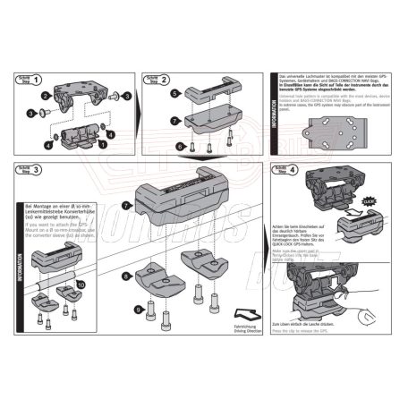 GPS tartó 10-12 mm átmérőjű csövekhez