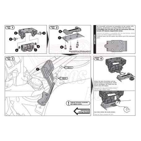 GPS tartó Yamaha FJR 1300 motorkerékpárhoz