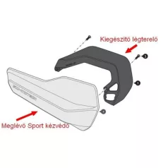   Magasító szett SW-Motech Sport kézvédőhöz - Extra védelem szél és időjárás ellen