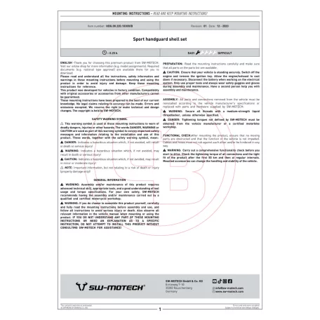 SW-Motech Sport kézvédő – Stílusos védelem szél, hideg és eső ellen