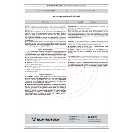 SW-Motech Adventure kézvédő – HONDA CB 500 X / NX500 - Elegáns, zárt kialakítás maximális védelemmel