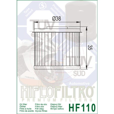 HIFLOFILTRO olajszűrő HF110