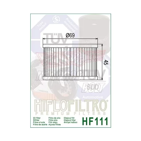 Olajszűrő HIFLOFILTRO HF 111