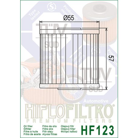 Olajszűrő HIFLOFILTRO HF 123