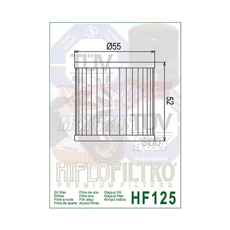 Olajszűrő HIFLOFILTRO HF 125
