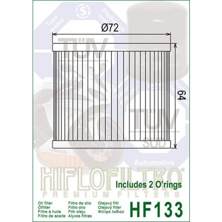 Olajszűrő HIFLOFILTRO HF 133