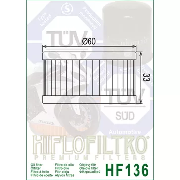 Olajszűrő HIFLOFILTRO HF 136
