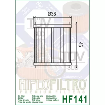 Olajszűrő HIFLOFILTRO HF 141