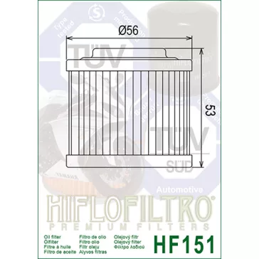 Olajszűrő HIFLOFILTRO HF 151