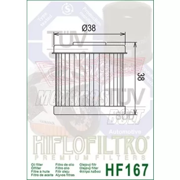 Olajszűrő HIFLOFILTRO HF 167