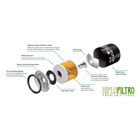 Olajszűrő 170 HIFLOFILTRO HF 170 CRC krómozott