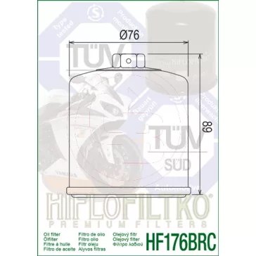 HIFLOFILTRO olajszűrő HF176BRC