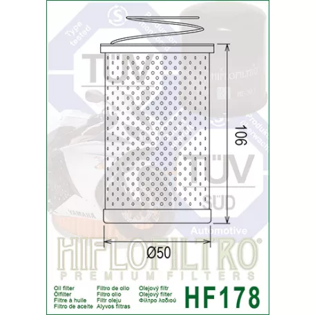 Olajszűrő HIFLOFILTRO HF 178