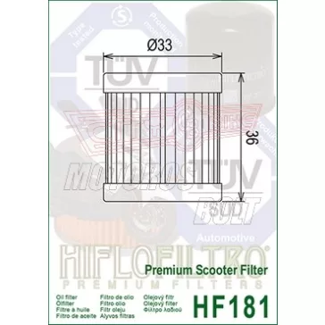Olajszűrő HIFLOFILTRO HF 181