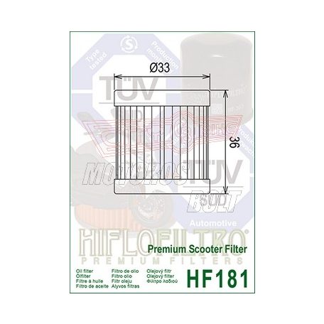 Olajszűrő HIFLOFILTRO HF 181