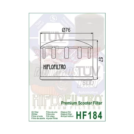 Olajszűrő HIFLOFILTRO HF 184