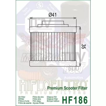 Olajszűrő HIFLOFILTRO HF 186