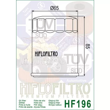 Olajszűrő HIFLOFILTRO HF 196