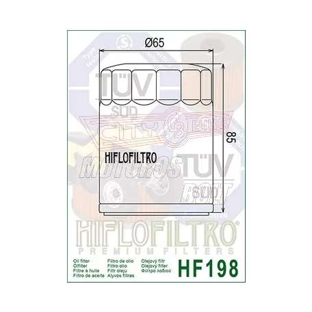 Olajszűrő HIFLOFILTRO HF 198