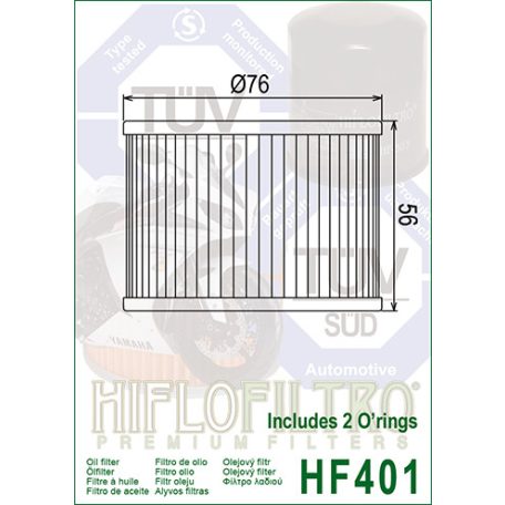 Olajszűrő HIFLOFILTRO HF 401