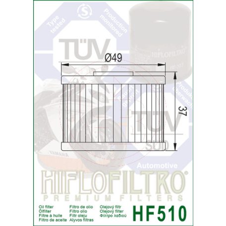 HIFLOFILTRO olajszűrő HF510