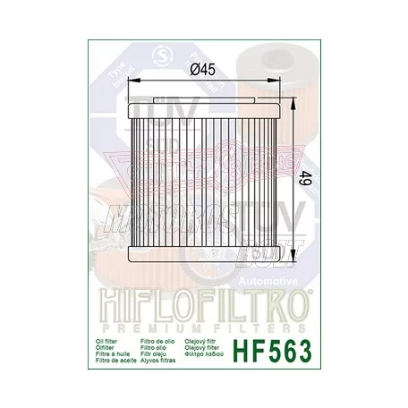 Olajszűrő HIFLOFILTRO HF 563