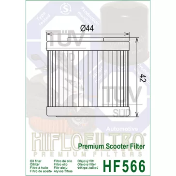 Olajszűrő HIFLOFILTRO HF 566