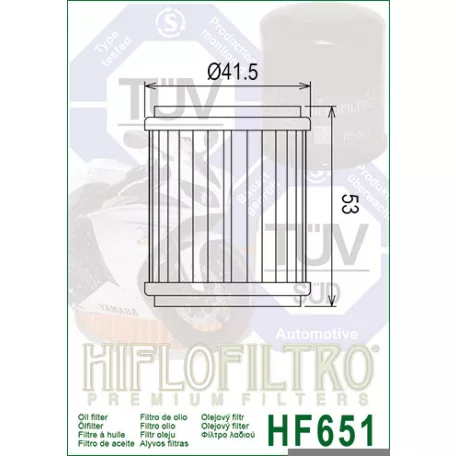 Olajszűrő HIFLOFILTRO HF 651