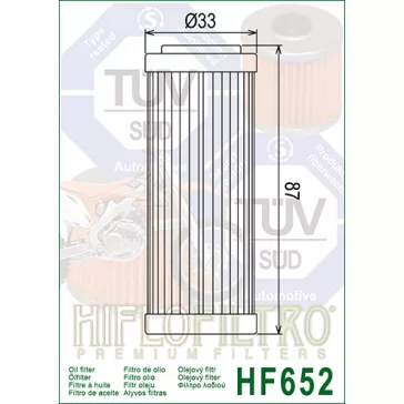 Olajszűrő HIFLOFILTRO HF 652