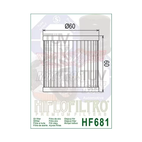 Olajszűrő HIFLOFILTRO HF 681