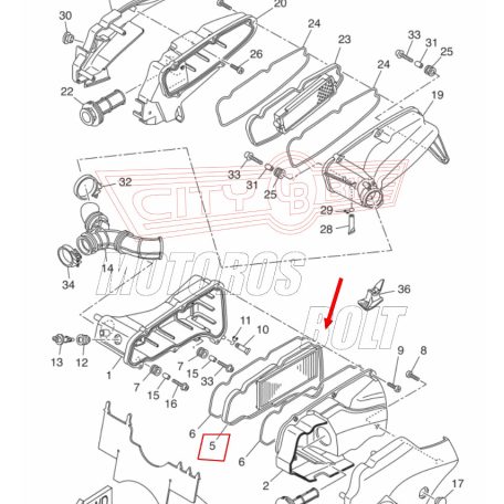 Levegőszűrő YAMAHA MAJESTY 400 04-14