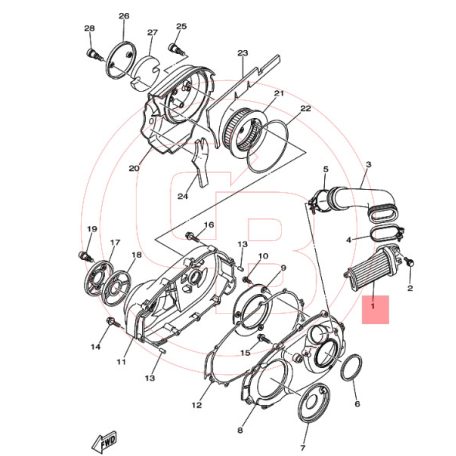 Levegőszűrő YAMAHA T-MAX 500 (01-07)