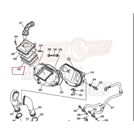 Levegőszűrő YAMAHA T-MAX 500 (01-07) (fő szűrő)
