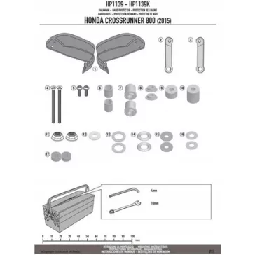 Kézvédő HP1139B HONDA Crossrunner 800 (2015-2020) GIVI