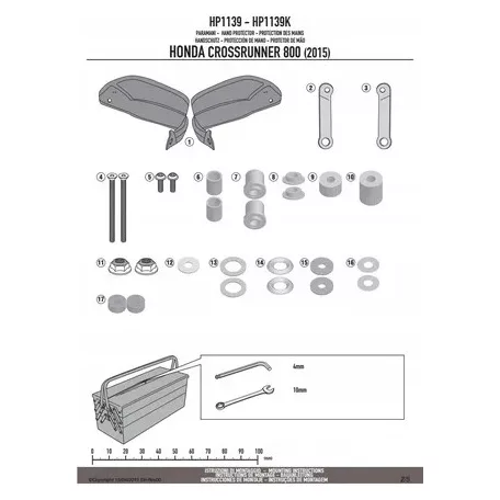 Kézvédő HP1139B HONDA Crossrunner 800 (2015-2020) GIVI