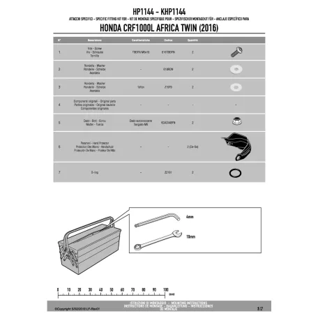 Kézvédő kiegészítés HONDA X-ADV 750 (2017-2020) / CRF 1000 L Africa Twin (2016-2019) / CRF 1000 L Africa Twin Adventure Sports (2018-2019) GIVI