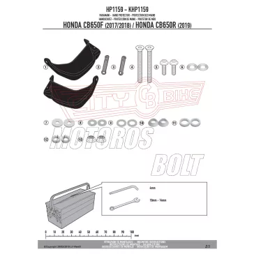   Kézvédő HONDA CB 650F (2017-2018) / CB 650 R (2019-2020) / CB 650 R (2021-2023) GIVI