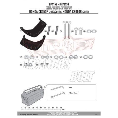 Kézvédő HONDA CB 650F (2017-2018) / CB 650 R (2019-2020) / CB 650 R (2021-2023) GIVI