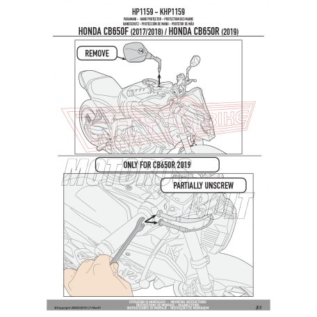 Kézvédő HONDA CB 650F (2017-2018) / CB 650 R (2019-2020) / CB 650 R (2021-2023) GIVI