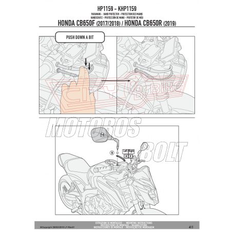 Kézvédő HONDA CB 650F (2017-2018) / CB 650 R (2019-2020) / CB 650 R (2021-2023) GIVI