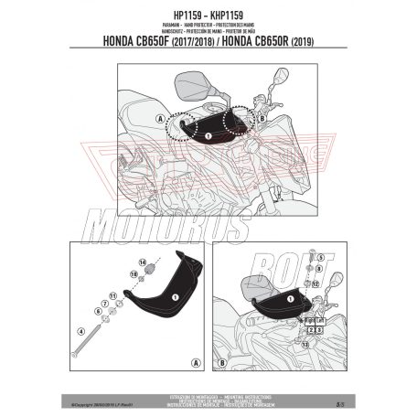 Kézvédő HONDA CB 650F (2017-2018) / CB 650 R (2019-2020) / CB 650 R (2021-2023) GIVI
