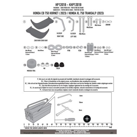 Kézvédő HONDA CB 750 HORNET 23-24 / XL 750 TRANSALP (GIVI)