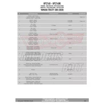 Kézvédő YAMAHA Tricity 300 (2020-2026) GIVI