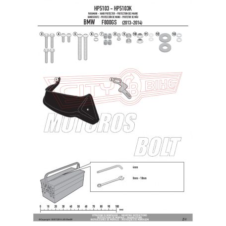 Kézvédő BMW F 650 GS / F 800 GS (2008 -2017) / F 700 GS (2013-2017) GIVI