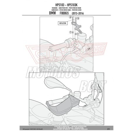 Kézvédő BMW F 650 GS / F 800 GS (2008 -2017) / F 700 GS (2013-2017) GIVI