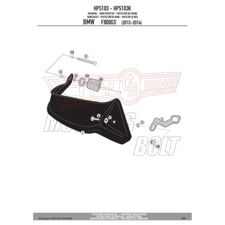 Kézvédő BMW F 650 GS / F 800 GS (2008 -2017) / F 700 GS (2013-2017) GIVI