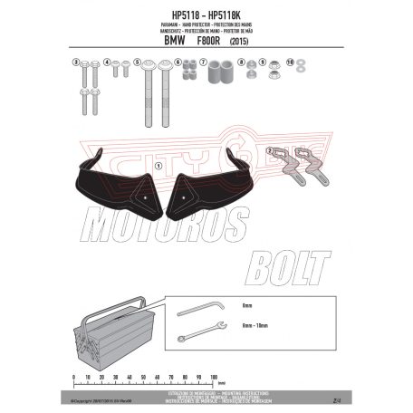 Kézvédő BMW F 800 R (2015-2019) GIVI