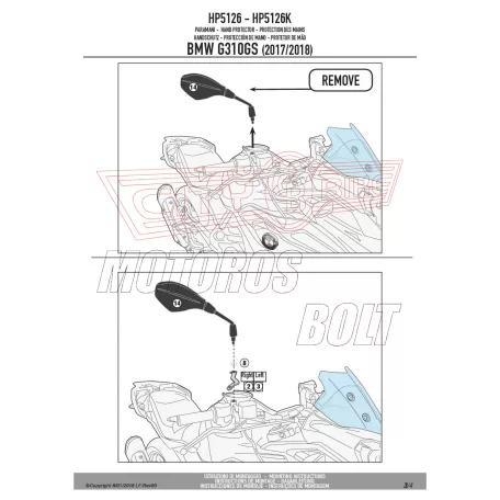 Kézvédő BMW G 310 GS (2017-2024) GIVI