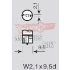 Izzó 12V 10W T10 üvegfejű W2,1x9,5d